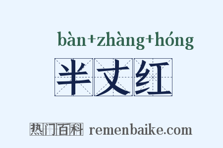 半丈红是什么意思的图片